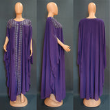 African European And American Dress Robe Pearl Chiffon