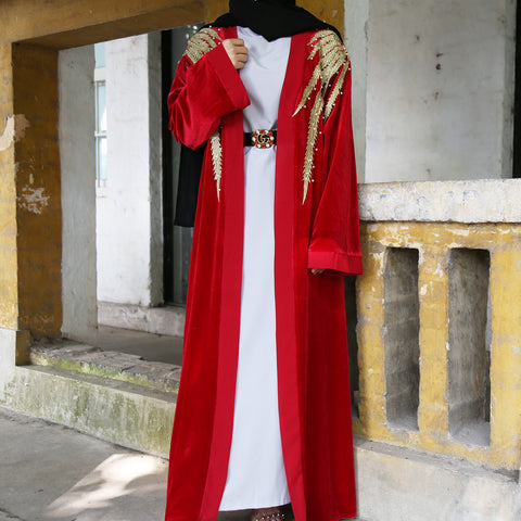 Women's Pearl Cardigan Robe Dress