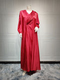 Bright Silk Dress DUBAI Turkish Robe