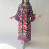 Women's Bronzing Printed Casual Dubai Muslim Robe