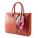 Crocodile ladies bags new fashion big shoulder bag leather bags wholesale