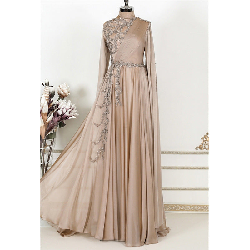 Champagne Muslim Evening Dress Formal Party Abuadnan Online Store Champagne Muslim Evening Dress Formal Party Abuadnan Online Store