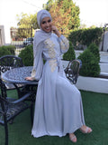 Women's Lace Beaded Loose Long Skirt Arabian Ladies Robe