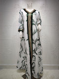 Sequin Embroidered Robe Abaya Dubai Muslim Middle Eastern Robe