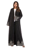 New Style Long-sleeved Embroidered Beaded Robe Women