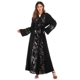 Sequin Patchwork Cardigan Robe For Women