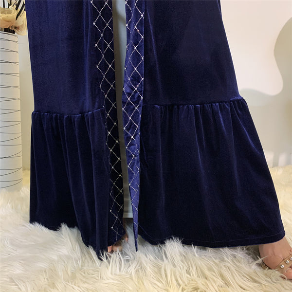 Golden Velvet Gilded Muslim Cardigan Robe – Abuadnan Online Store