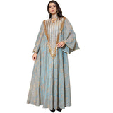 Festival Evening Dress Arabic Dubai Mesh Embroidered Sequins Robe Middle East