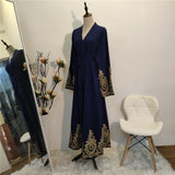 Gold lace stitching fashion Ramadan cardigan