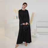 Dubai Spring Summer Daily Solid Color Beaded Dress Robe