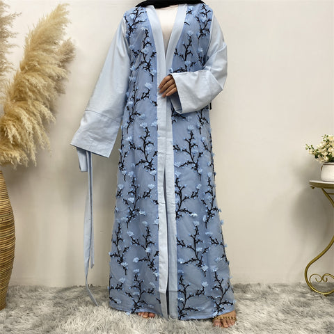 New Women's Robe Cardigan With 3D Three-dimensional Embroidery