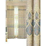 Crown European Embroidery Cloth Mesh Curtains Living Room Bedroom Simple