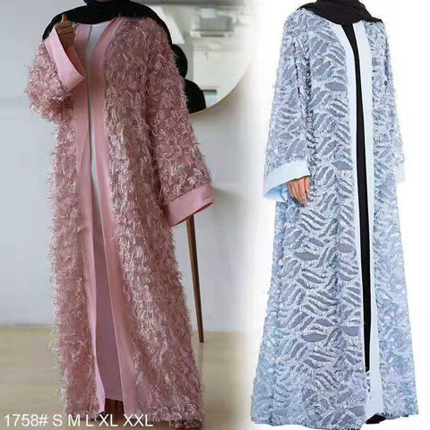 Europe And The United States New Fashion 3D Tassel Robe Cardigan