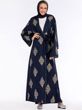 Women's embroidered cardigan robe