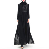 Embroidered Muslim Lace Long Sleeve Dress