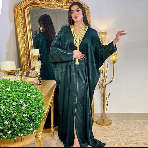 Fashion Women's Solid Color Doll Sleeve Robe Cardigan