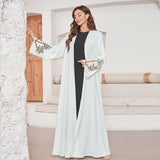 Elegant Long Sleeve Cardigan Embroidered Dress Robe