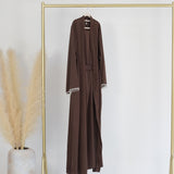 Dubai Spring Summer Daily Solid Color Beaded Dress Robe
