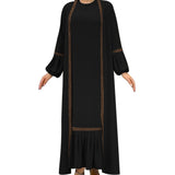 Solid Color Sequin Outer Wear Suit Fashion Elegant Middle East Dress