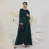 Dubai Spring Summer Daily Solid Color Beaded Dress Robe