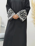 Dubai Embroidered Elegant Long Sleeve Dress
