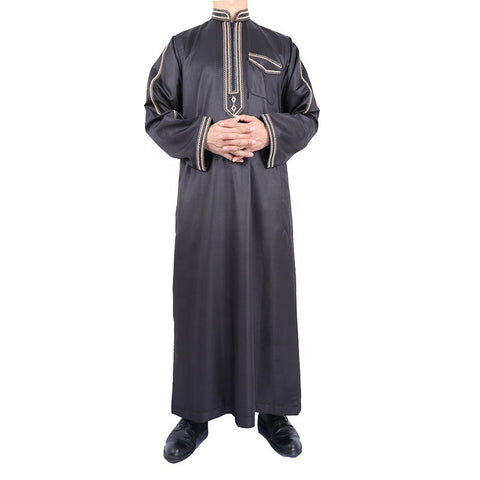 Polyester Cotton Embroidered Robe Style Islamic Arabian