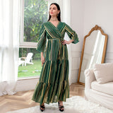 Muslim Bronzing Craft Dress Women Party Dress